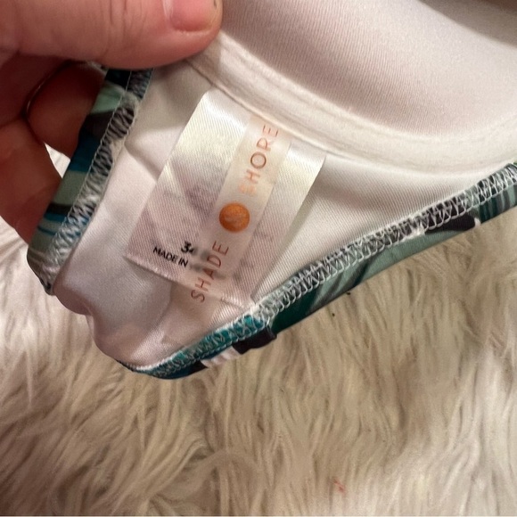 Shade & Shore Sunshine Push Up Underwire Scoop Bikini Top Green Palm - Picture 10 of 11